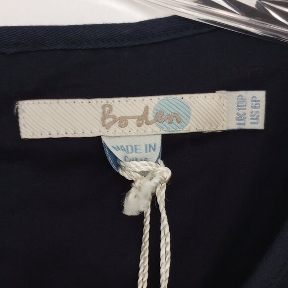 Boden Navy Sheer Embroidered Floral Overlay Sheath Dress - Picture 2 of 11